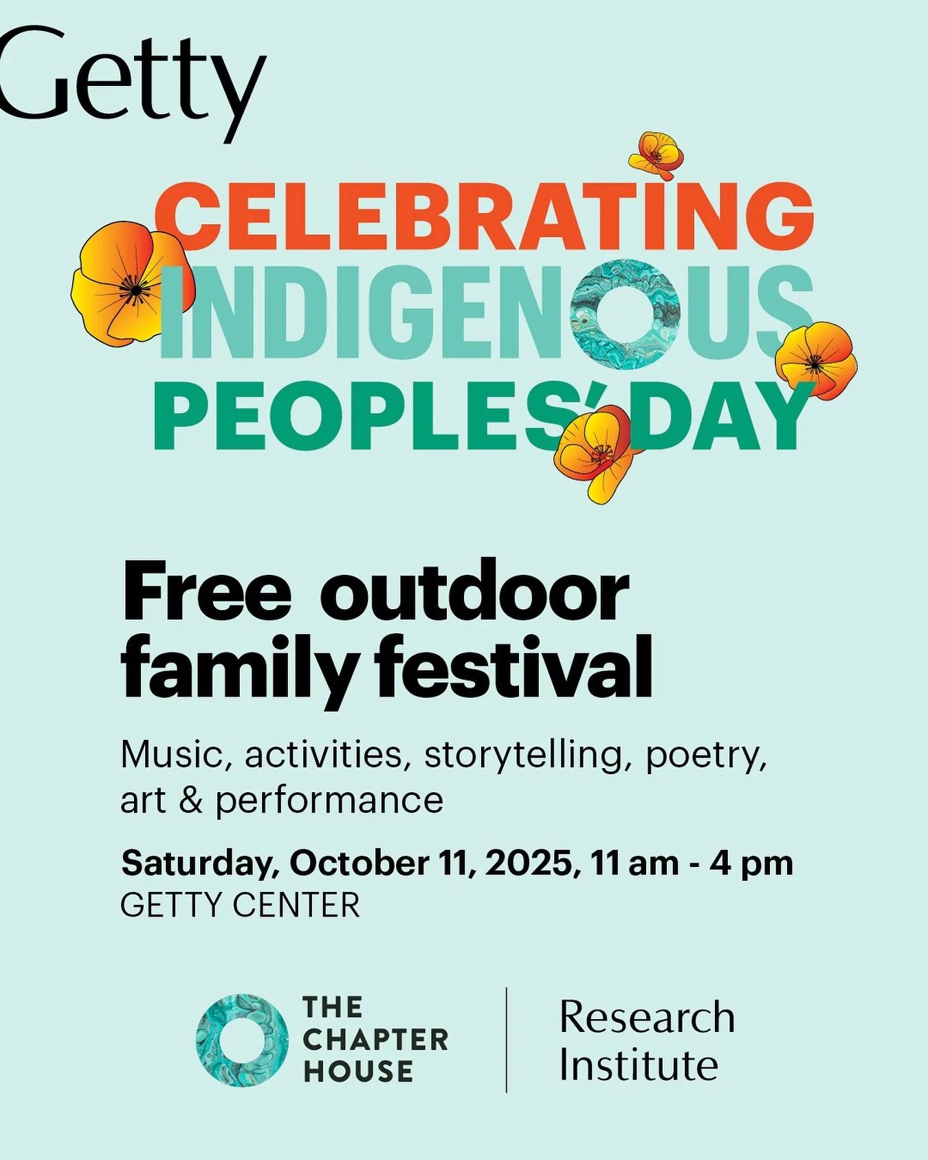 We’re joining @thegetty TODAY Saturday, October 11, for a full day of free family fun celebrating Indigenous Peoples’ Day! 💫
This year’s theme honors libraries and storytelling — uplifting the many ways Indigenous peoples ca