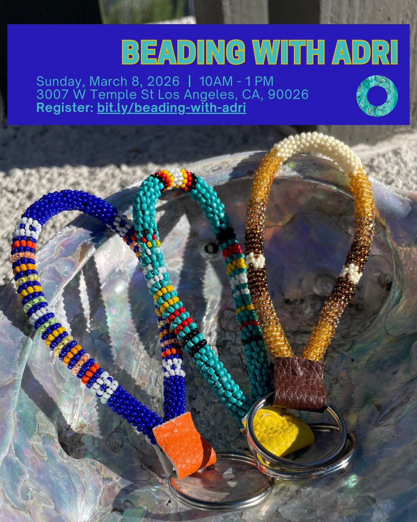 Join us at The Chapter House for Beading with Adri led by WildFlor Made (@wildflormade) on Sunday, March 8 from 10 AM - 1 PM. We&rsquo;ll be making beaded wrapped keychains (pictured)! ⁠
⁠
Whether you're a novice beader or old pro, you're welcome to 