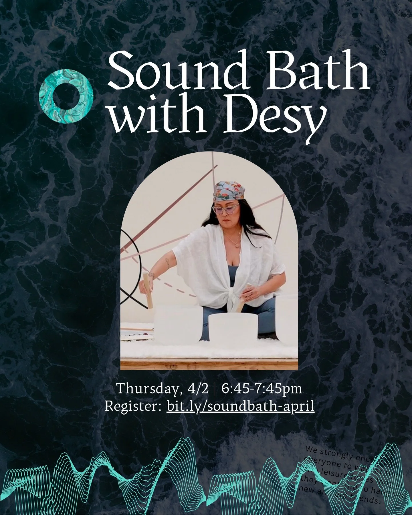 Join us at The Chapter House for Sound Bath with Desy led by Desiree Belone (@juniper_breez) on Thursday, April 2 from 6:45 - 7:45 PM. This session is a gentle sound meditation designed to help you relax and reset. ✨⁠

Please bring a yoga mat, pillow