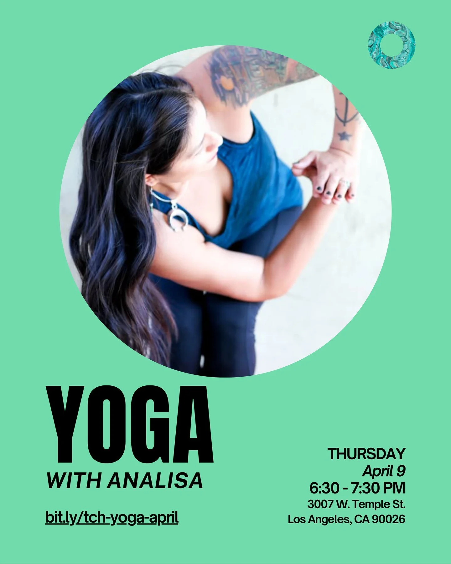 Yoga with Analisa at TCH is BACK this THURSDAY, April 9th 💫⁠
⁠
Ease into the weekend with a heart-opening, all-levels yoga session led by @motherofsageyoga. Come move gently, root into community, and start your day with care. 🌿🧘🏽&zwj;♀️⁠
⁠
📍 All