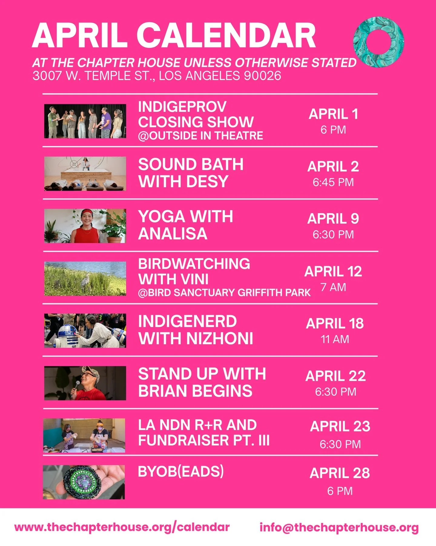 APRIL is STACKED at TCH! 🩵 
Let us know you&rsquo;re coming: thechapterhouse.org/calendar (link in bio)

April 9 | 6:30 pm - 7:30 pm
Yoga with Analisa
&nbsp;@ The Chapter House

April 12 | 7 am - 9 am
Birdwatching with Vini
&nbsp;@ Bird Sanctuary Gr