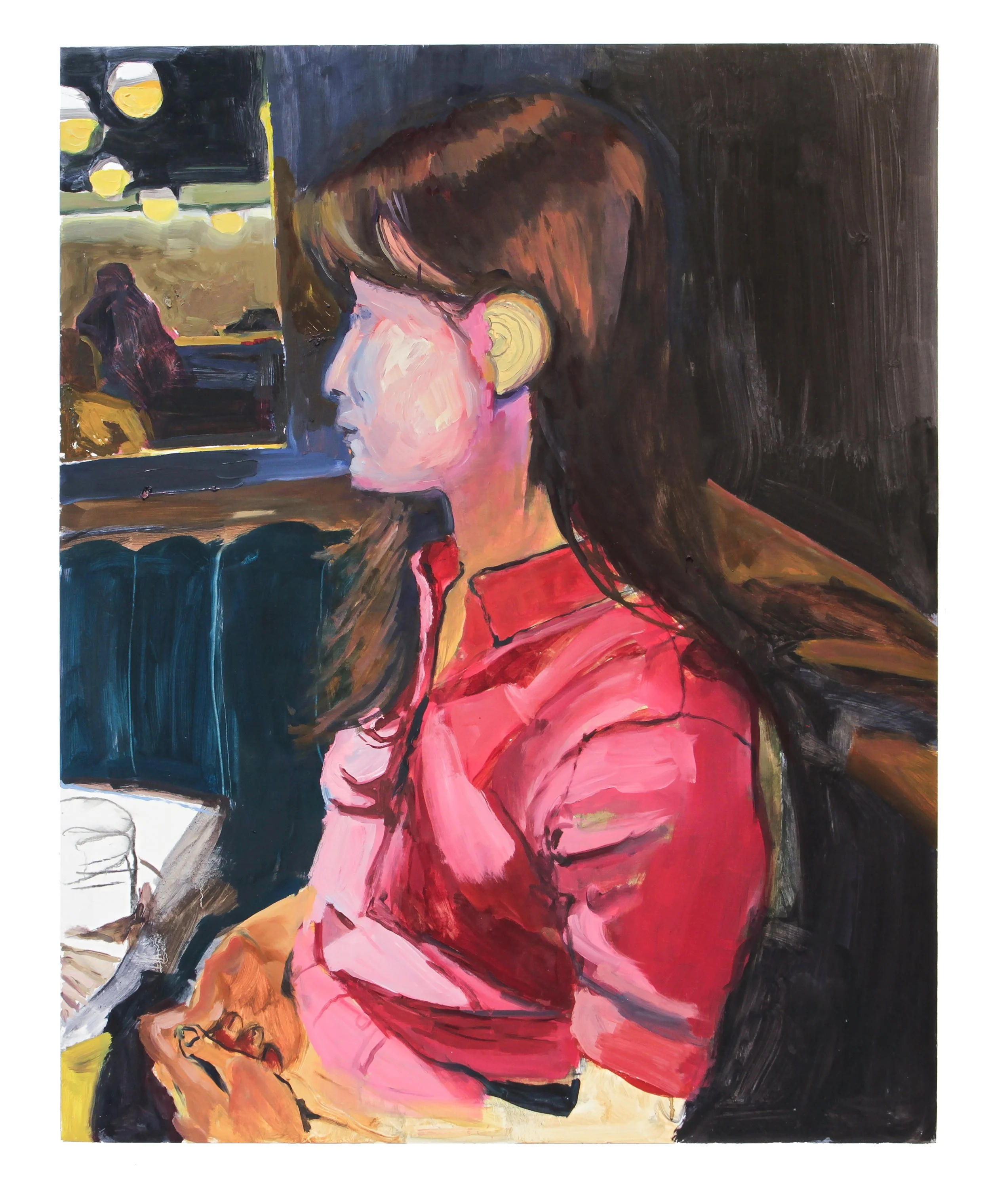 Conchiglie, oil  and charcoal on gatorboard panel, 30 x 24 inches, 2025