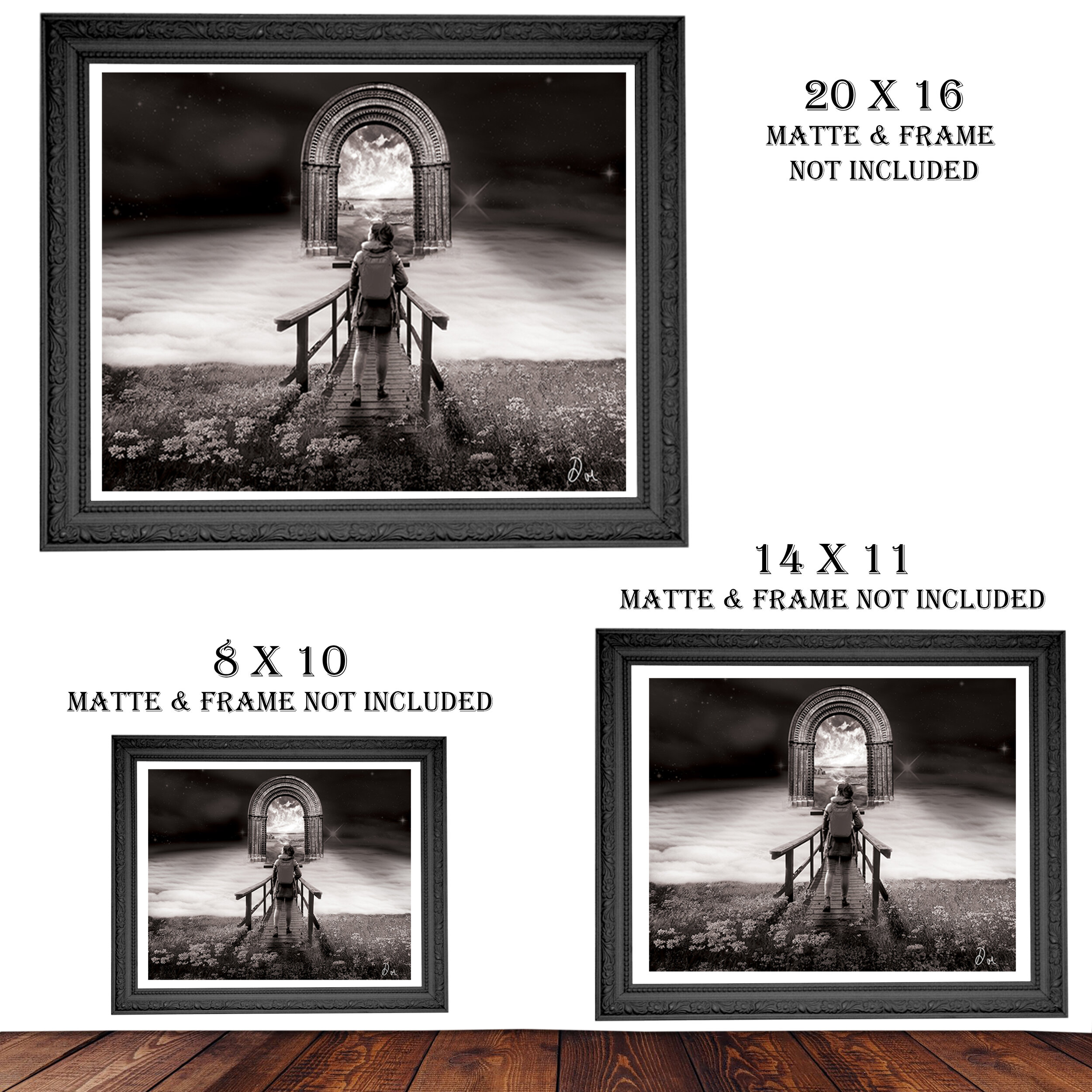 Wanderer, Black & White size options