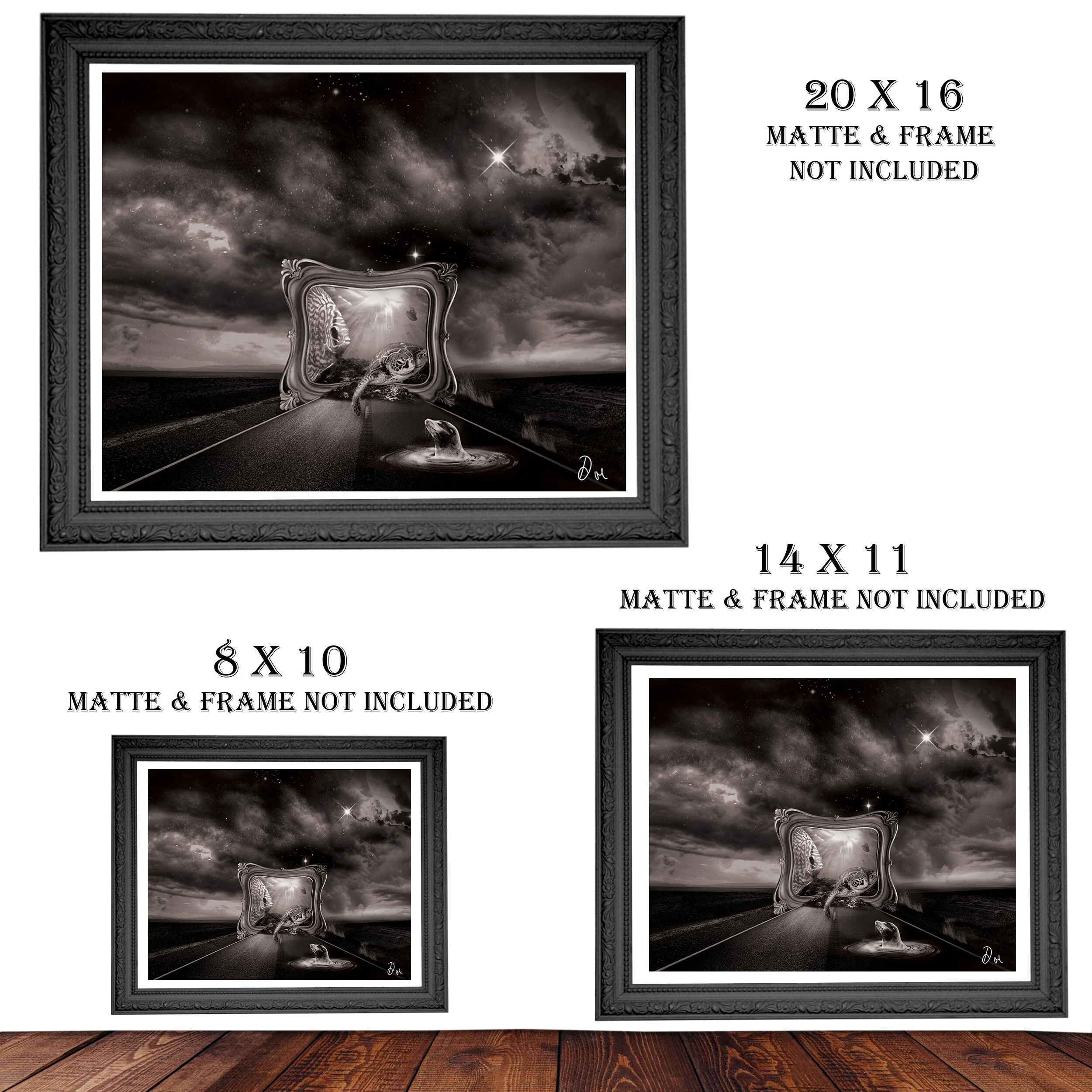 Escapement, Black & White, size options