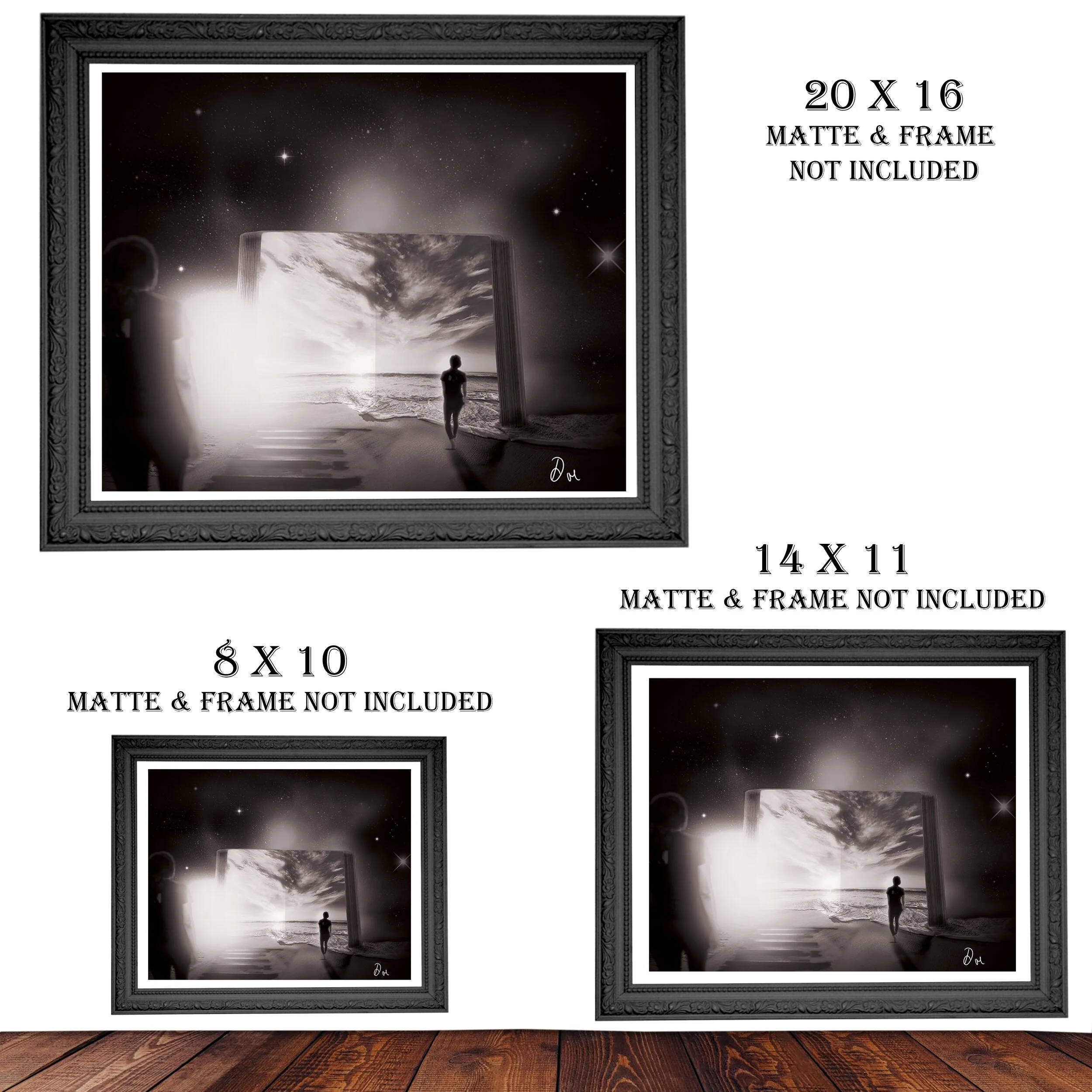 Merging, Black & White, size options