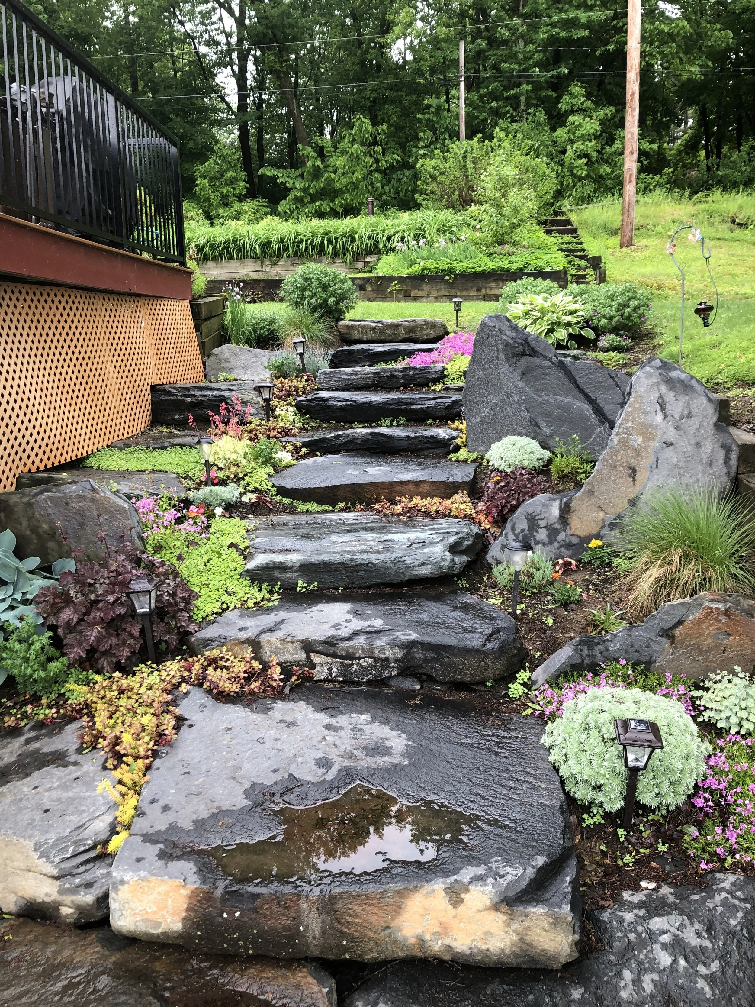  the walkway down to the water 