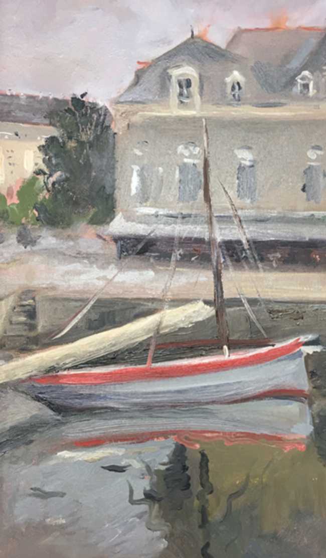 Sail Boat at the port in Normandy