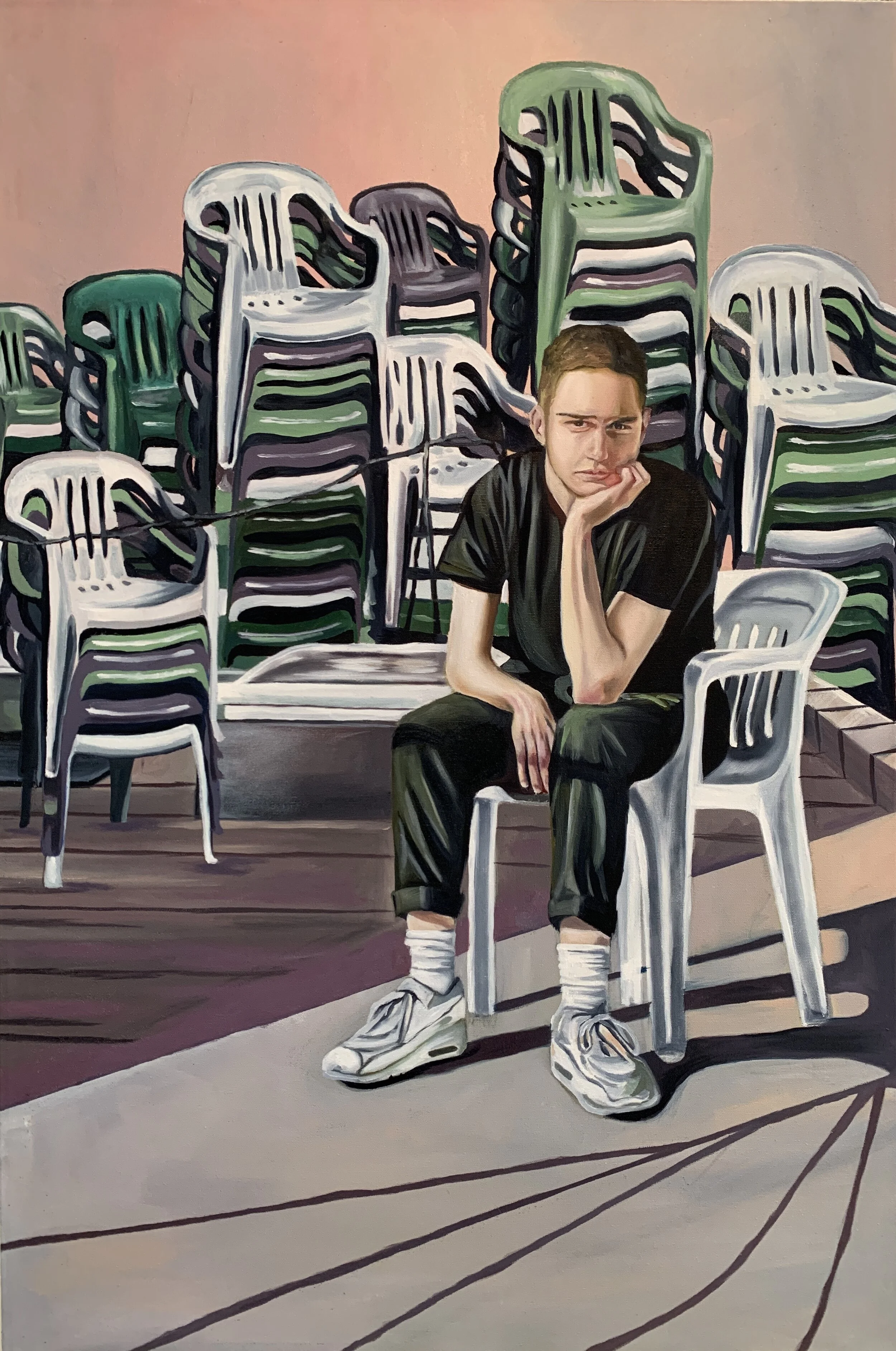 Stacked Oil on canvas 24” x 36”