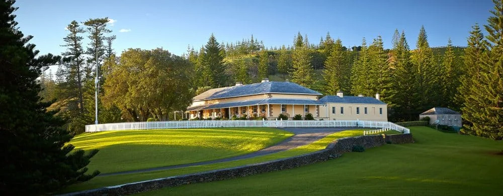 Government House, one of the earliest and most intact buildings of its type remaining in Australia (Norfolk Island Tourism).