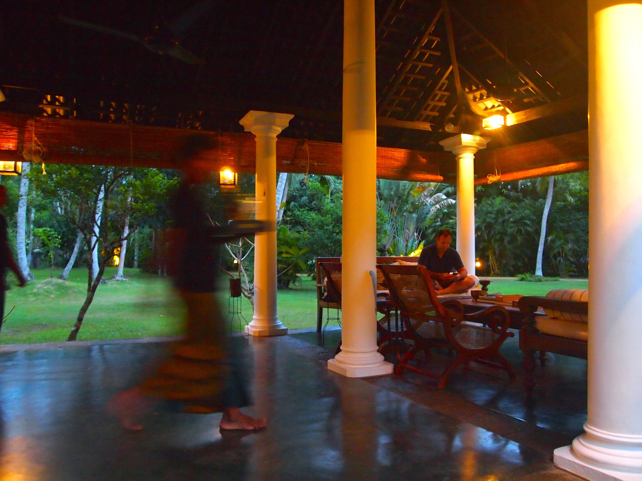 Dusk at Nisala Arana, Bentota (image by Jacqui Gibson).