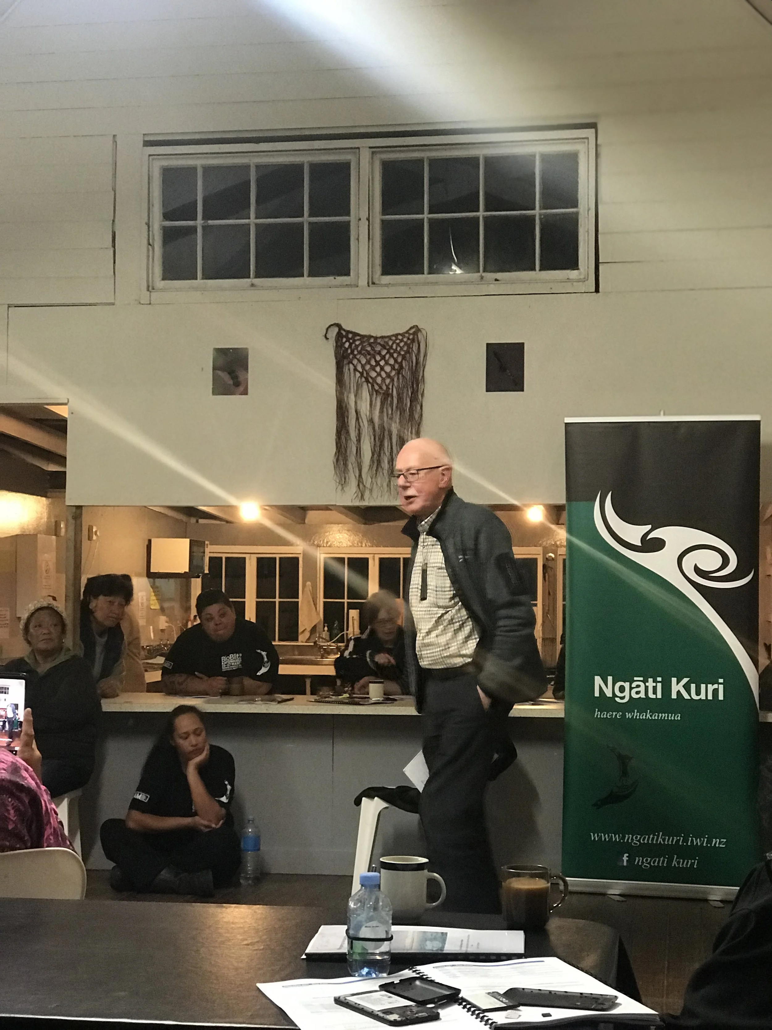 Former DSIR scientist and long-time supporter of Ngāti Kurī, Oliver Sutherland (image by Jacqui Gibson).