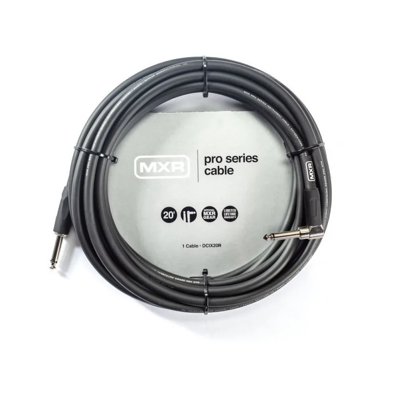 MXR PRO SERIES 20 Foot Instrument Cable Straight to Right Jacks