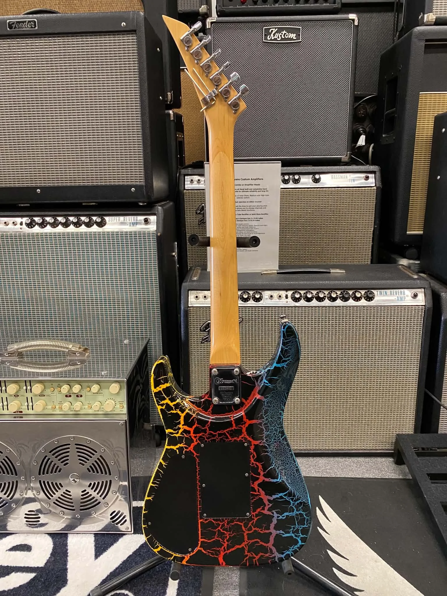 1989 CHARVEL Fusion Deluxe Rainbow Crackle - Vintage—Guitars
