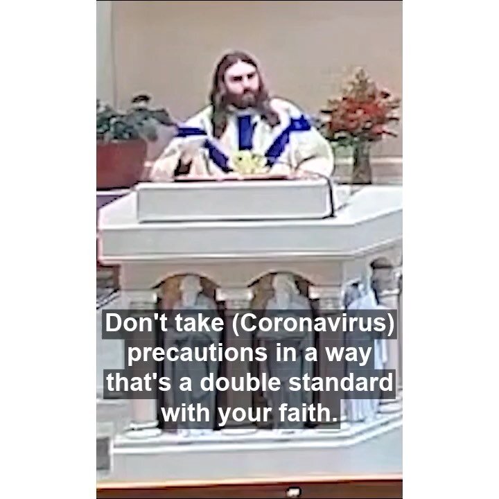 &quot;...Don't take (Coronavirus) precautions in a way that's a double standard with your faith. ⠀
⠀
If in taking precautions against the Coronavirus, ⠀
⠀
you have deemed it too dangerous to come to church, ⠀
⠀
but you go out to the restaurant, ⠀
⠀
t