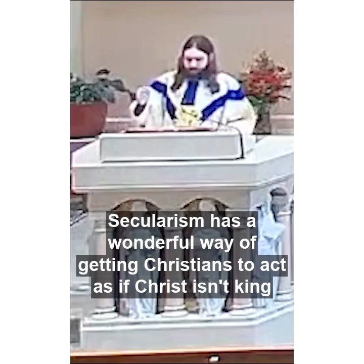 &quot;Secularism has a wonderful way of getting Christians to act as if Christ isn't king⁠⠀
⁠⠀
while still thinking that they're good Christians. ⁠⠀
⁠⠀
How does it do this? ⁠⠀
⁠⠀
Because what secularism claims and what it pushes and what it enforces 