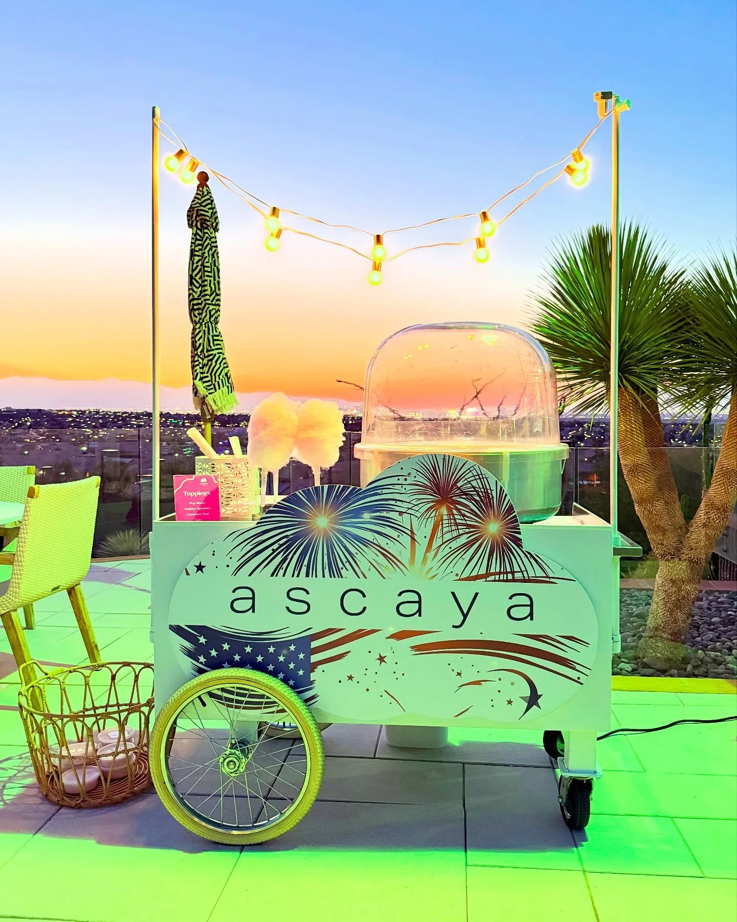 Fourth of July magic at Ascaya! Amazing night, even better view. 🎇❤️ 

#FourthOfJuly
#VegasViews
#LasVegasEvents
#4thOfJulyCelebration
#FireworksAndFun
#VegasNights
#IndependenceDay
#CottonCandyVibes
#NuageEvents
#RedWhiteAndBlue
#CelebrateInStyle
#