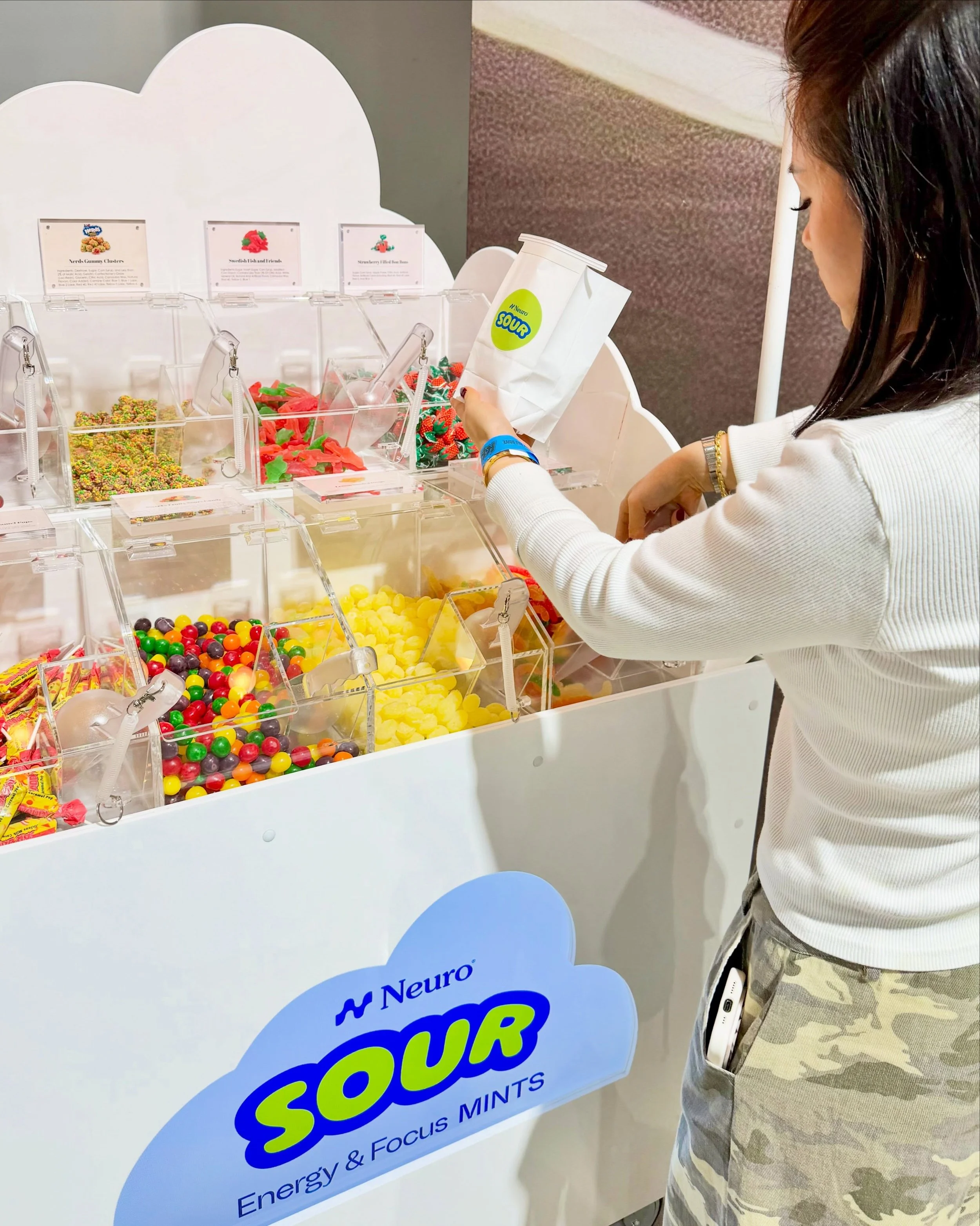 Sweet, sour, and a total hit. 🍬

Our Candy Bar joined @neurogum for the launch of their new Sours flavors at K1 Speed Las Vegas, fully customized for the occasion and, as always, a crowd favorite.

Planning a product launch, brand activation, or cor