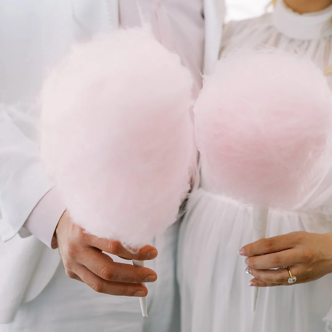 Cotton candy in pastel colors