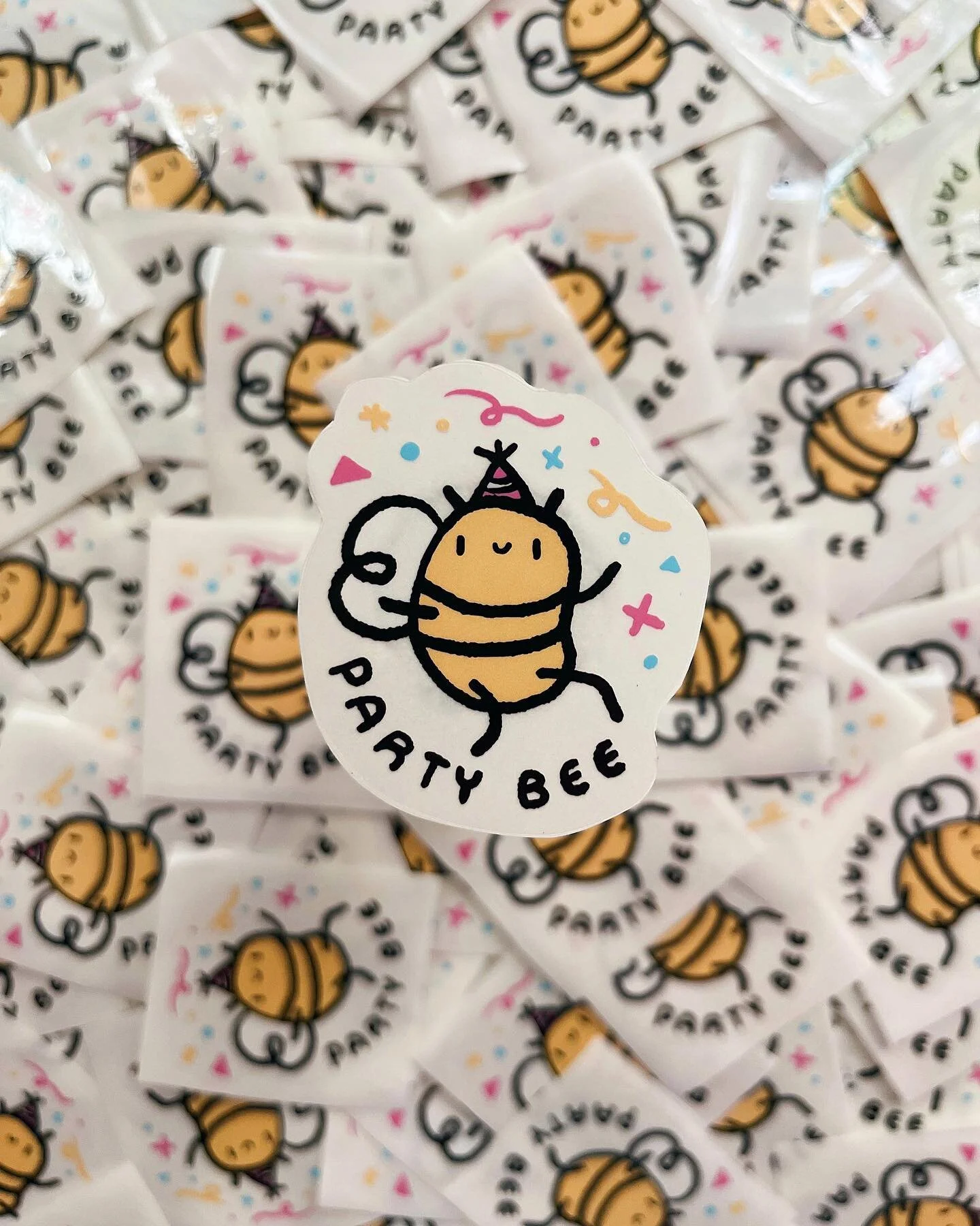 our first official Party Animal Member member! stickers available now 🐝 🎊
