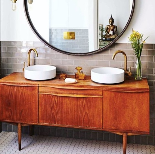 Midcentury Modern Bathroom, Mid Century Bathroom Vanity
