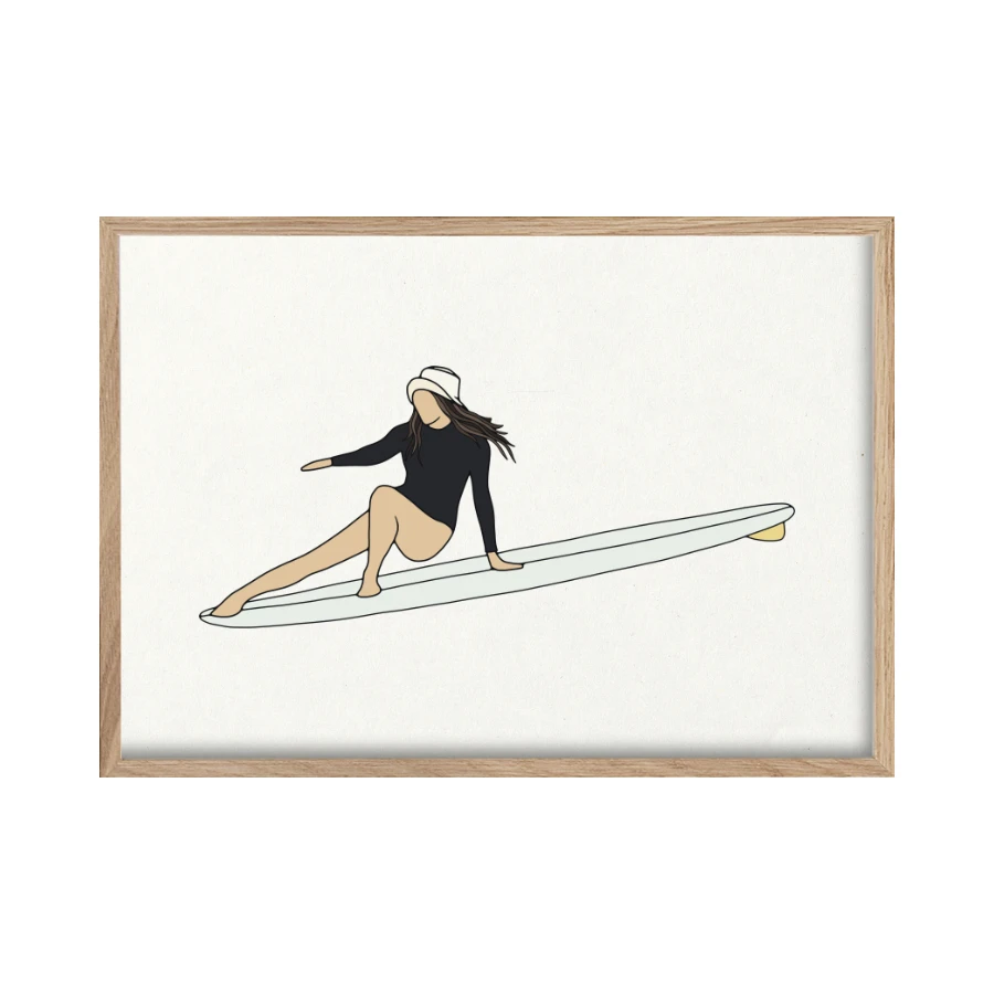 maya surf sista surfing longboardin style oak frame.png