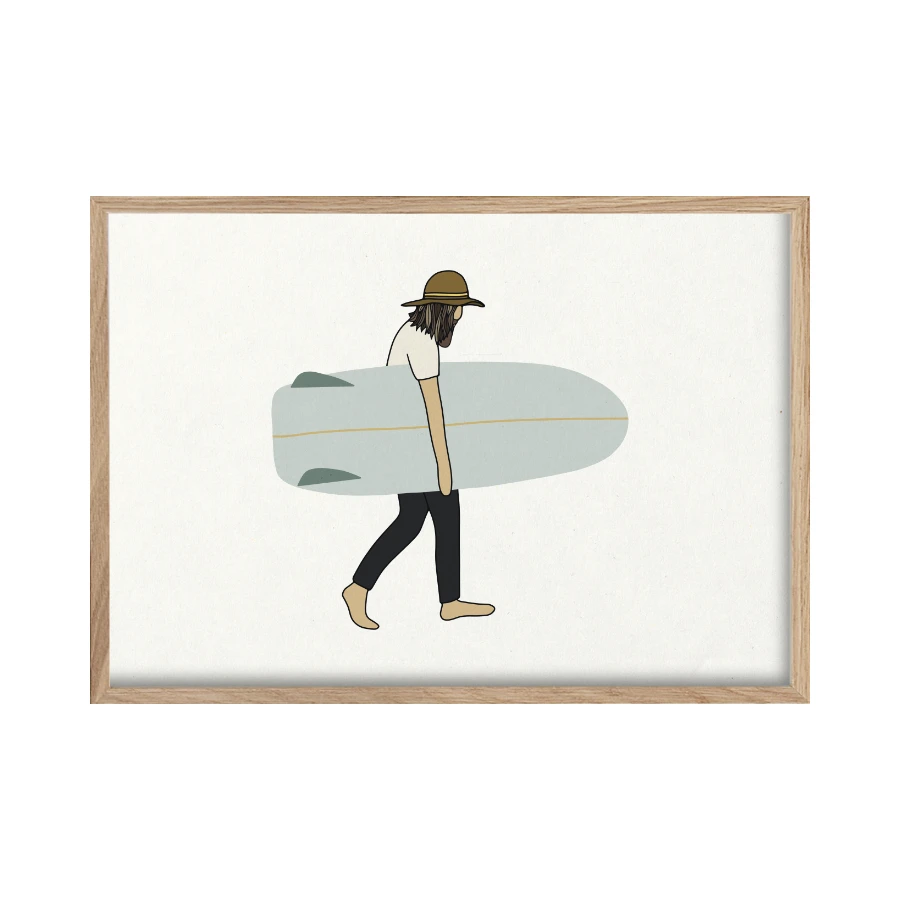wonder surfer with blue twin fin surf board.png