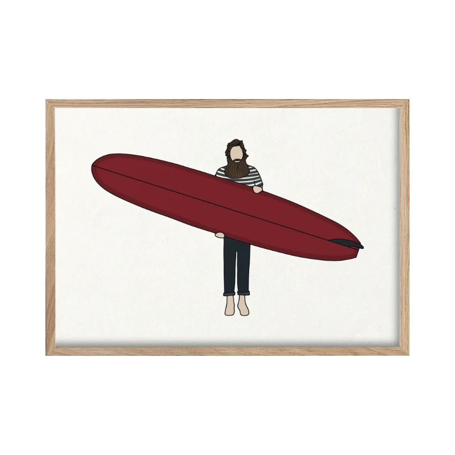 SURF PRINT - BIG RED