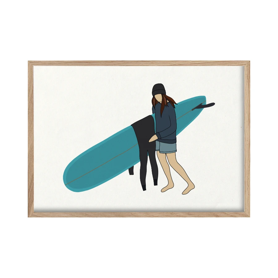 SURF PRINT - GOWER GIRL