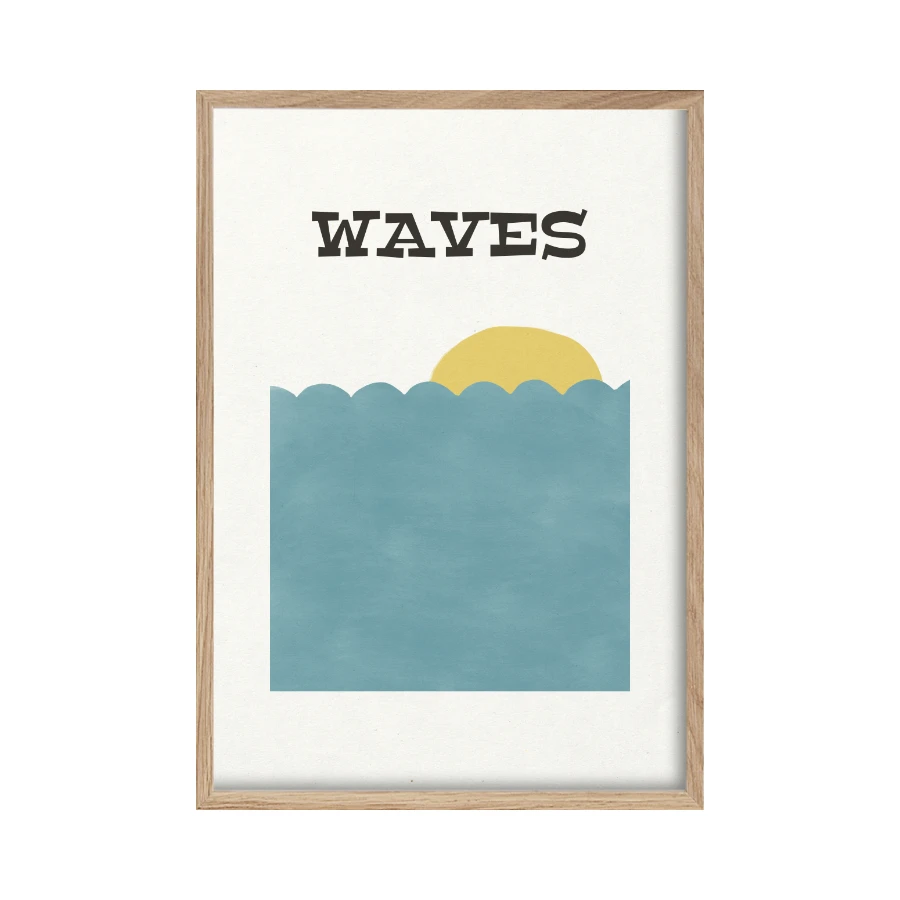 waves sunrise poster surf art.png