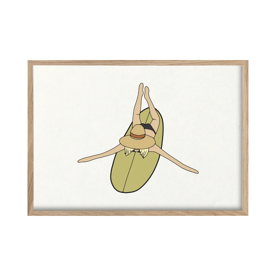 lazydays print surf sista paddling surfboard.png