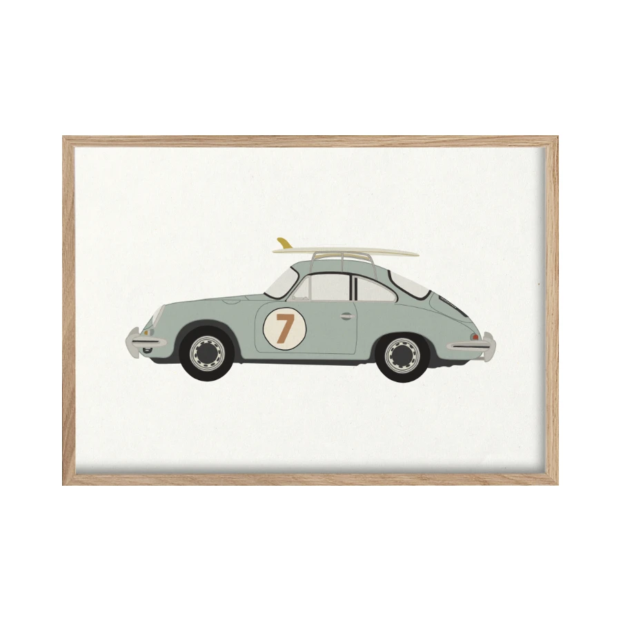 blue porsche singlefin surfboard.png