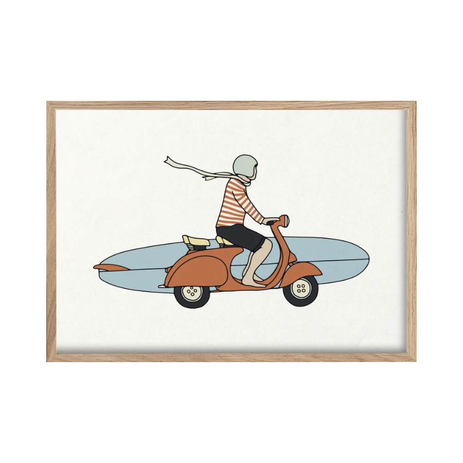 scoot scooter and surfboard surfrider surf art.png