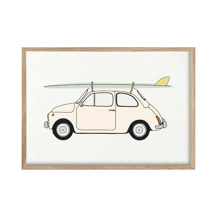 little fiat 500 with longboard surfboard.png