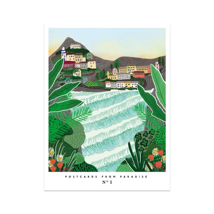 Postcards From Paradise No.1 // Fine Art Giclée Print on Bamboo