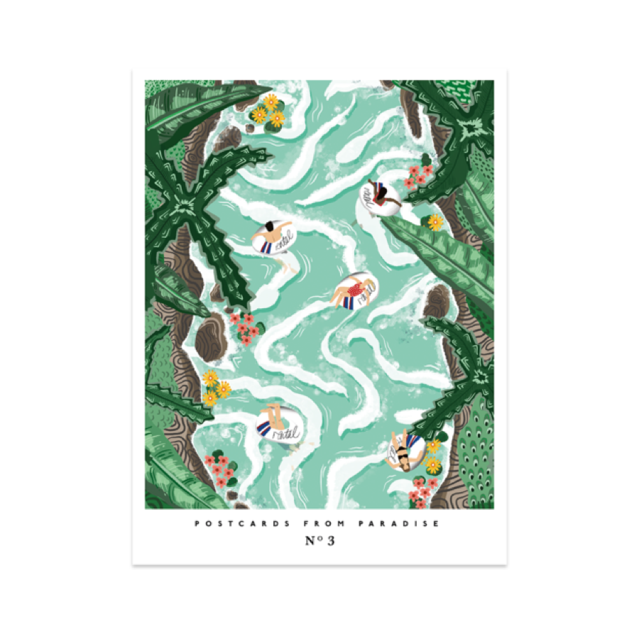 Postcards From Paradise No.3 // Fine Art Giclée Print on Bamboo