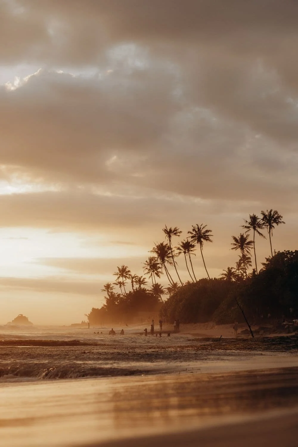 Layback coach checking ocean conditions before a surf session at sunrise