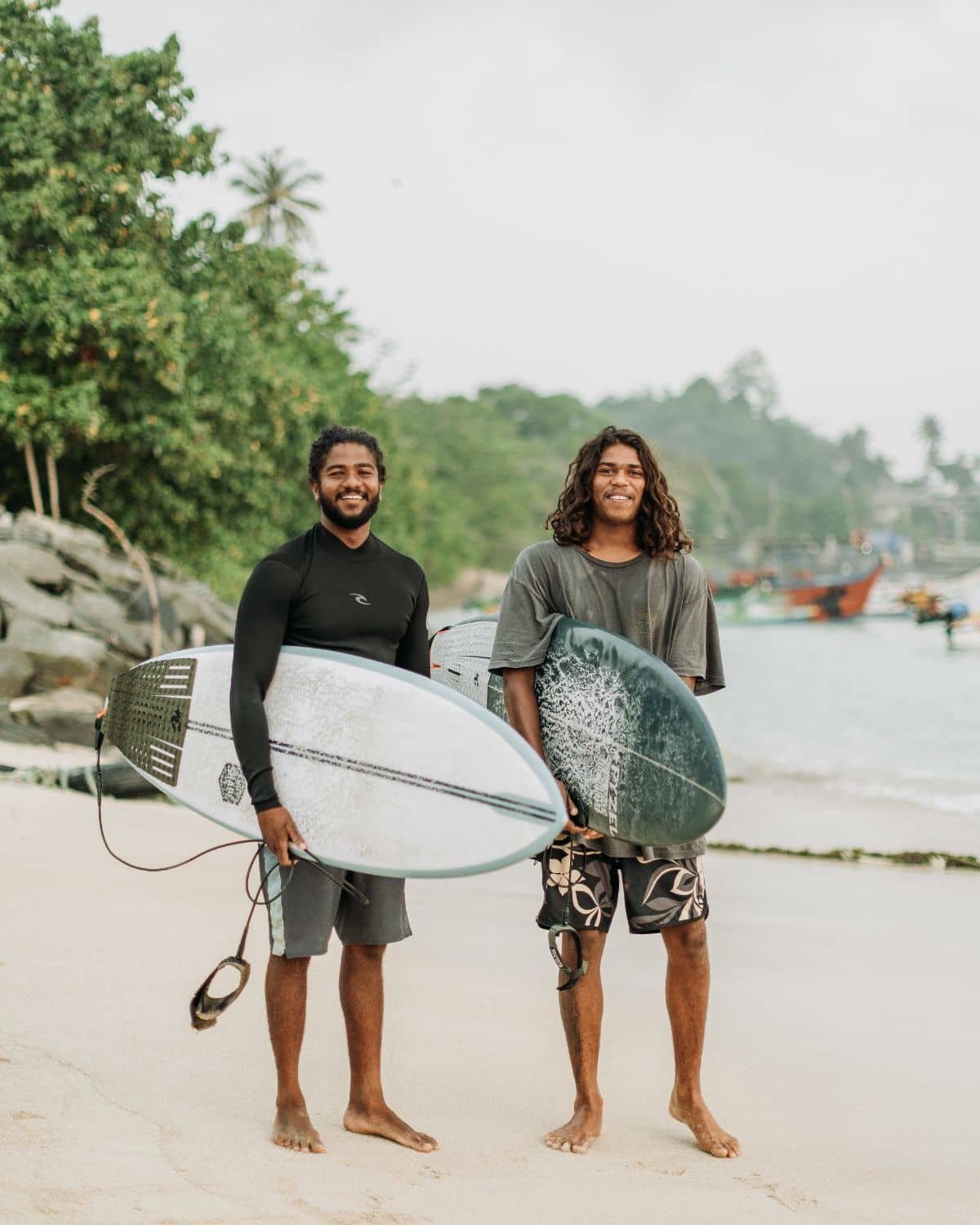 Guests and coaches spending time together at Layback surf camp in Sri Lanka