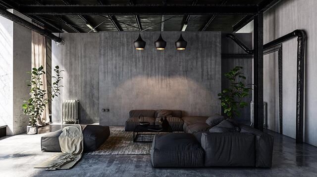 To achieve a true rustic industrial home, incorporate raw elements such as cement-like wall and black furnishing to further accentuate the rustic aesthetics!
#swissinterior #swissinsider