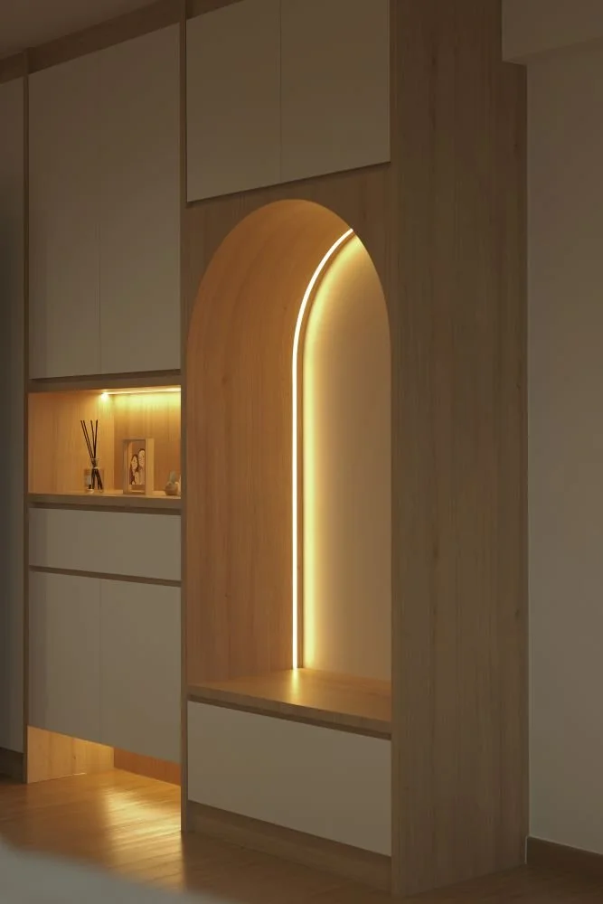 Feature Arch with Ambient Lighting Interior Design