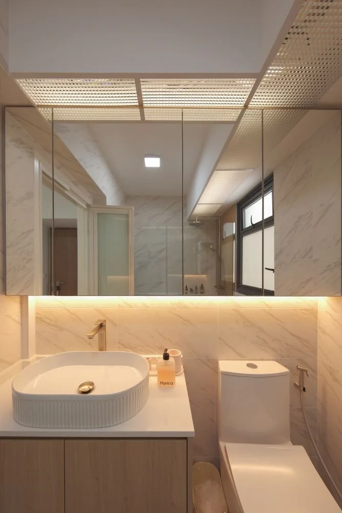 Contemporary Wash Basin Interior Design for HDB BTO_2