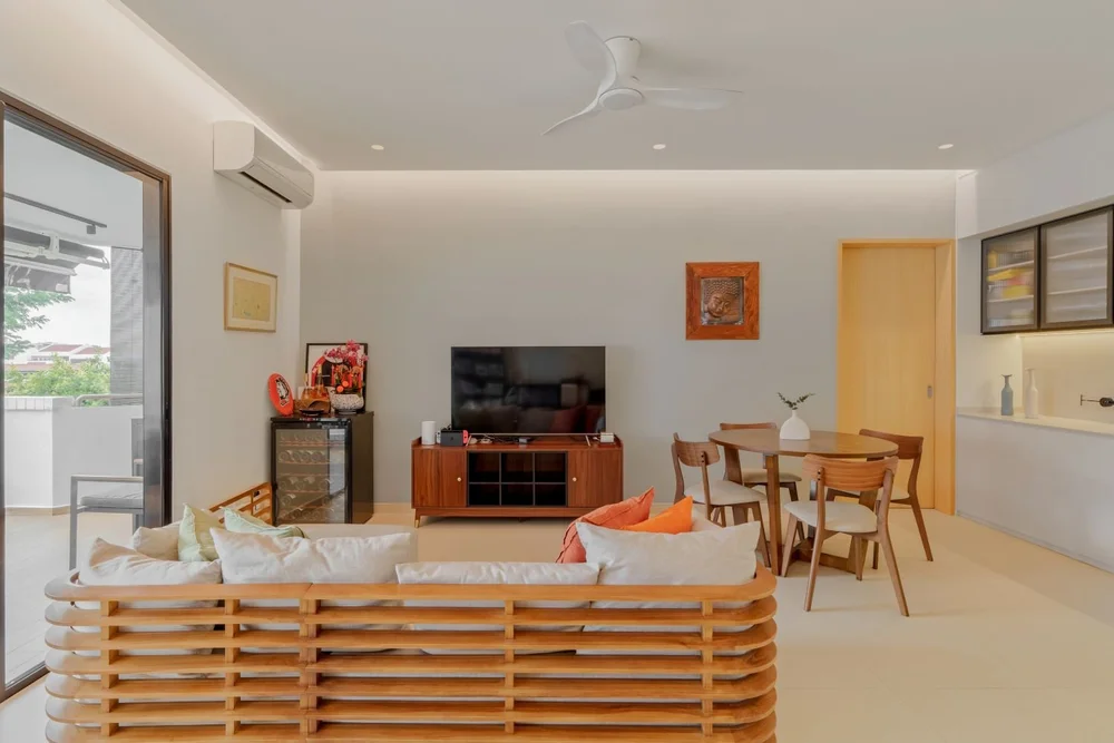 6 Kensington Park soft mid-century modern interior designed by Tricia
