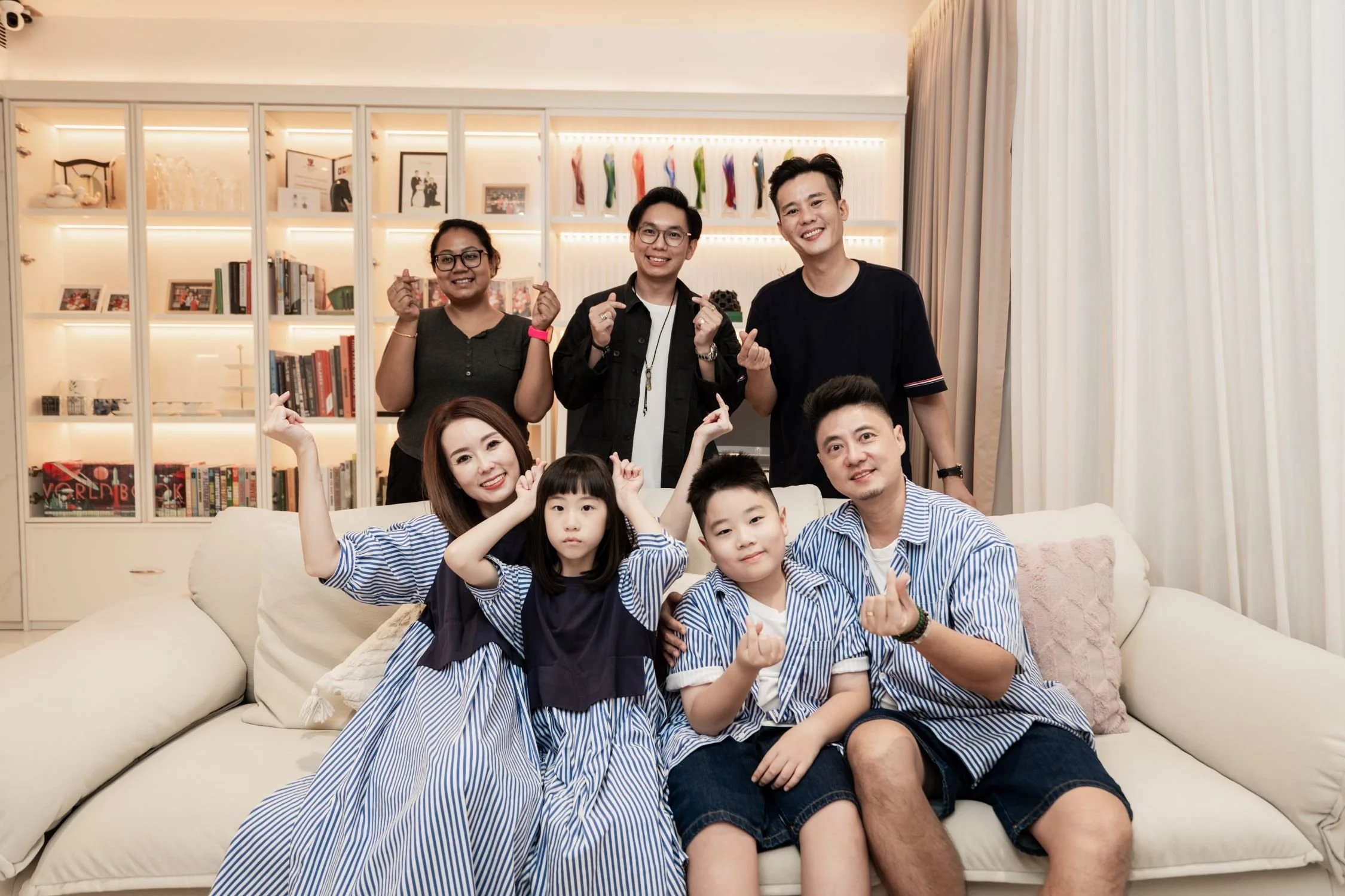 Yvonne Lim's family in their family home
