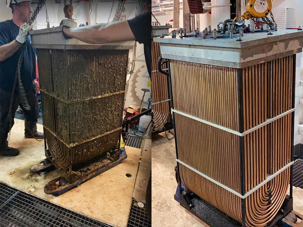 Before and after cleaning