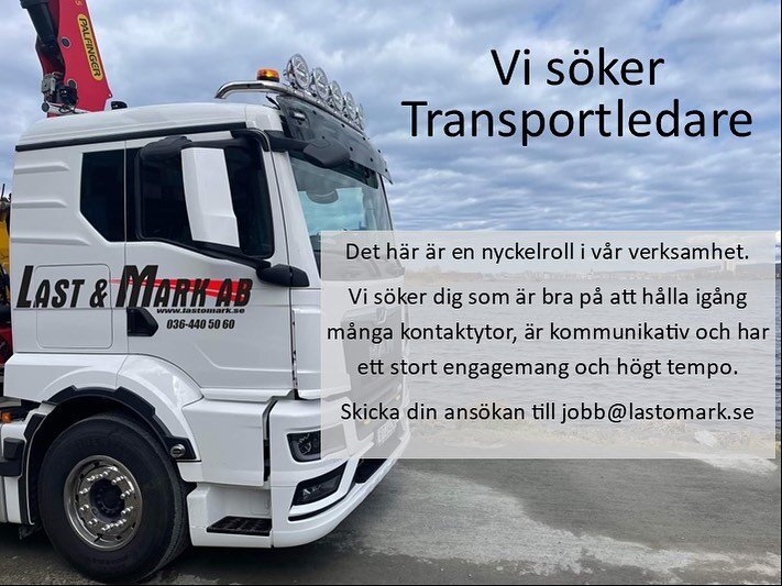 Vi s&ouml;ker transportledare! L&auml;nk till annons i bio