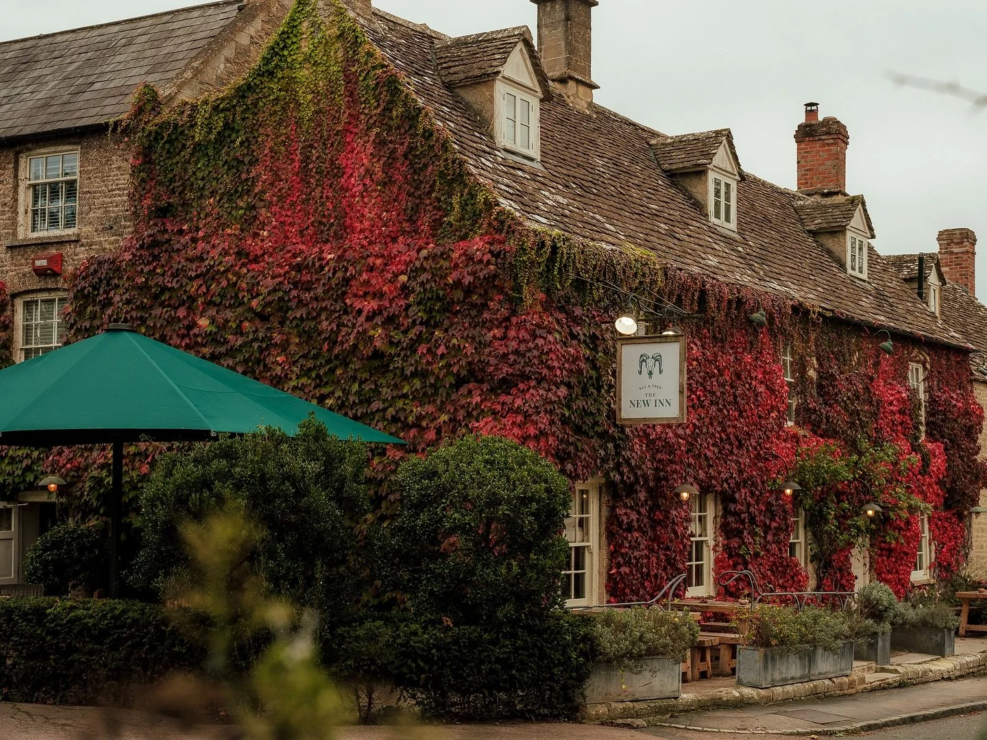 Looking down at the pub from Main Street.