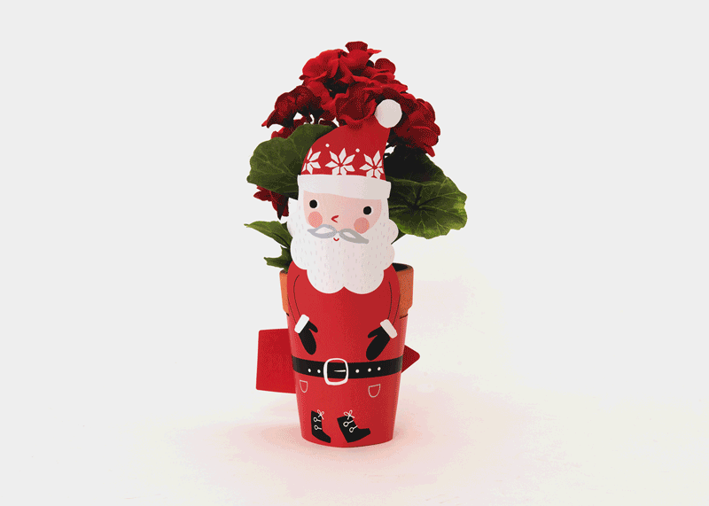 Santa Stop Here flowerpot holder