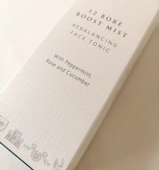Embossed cosmetics carton - grain effect