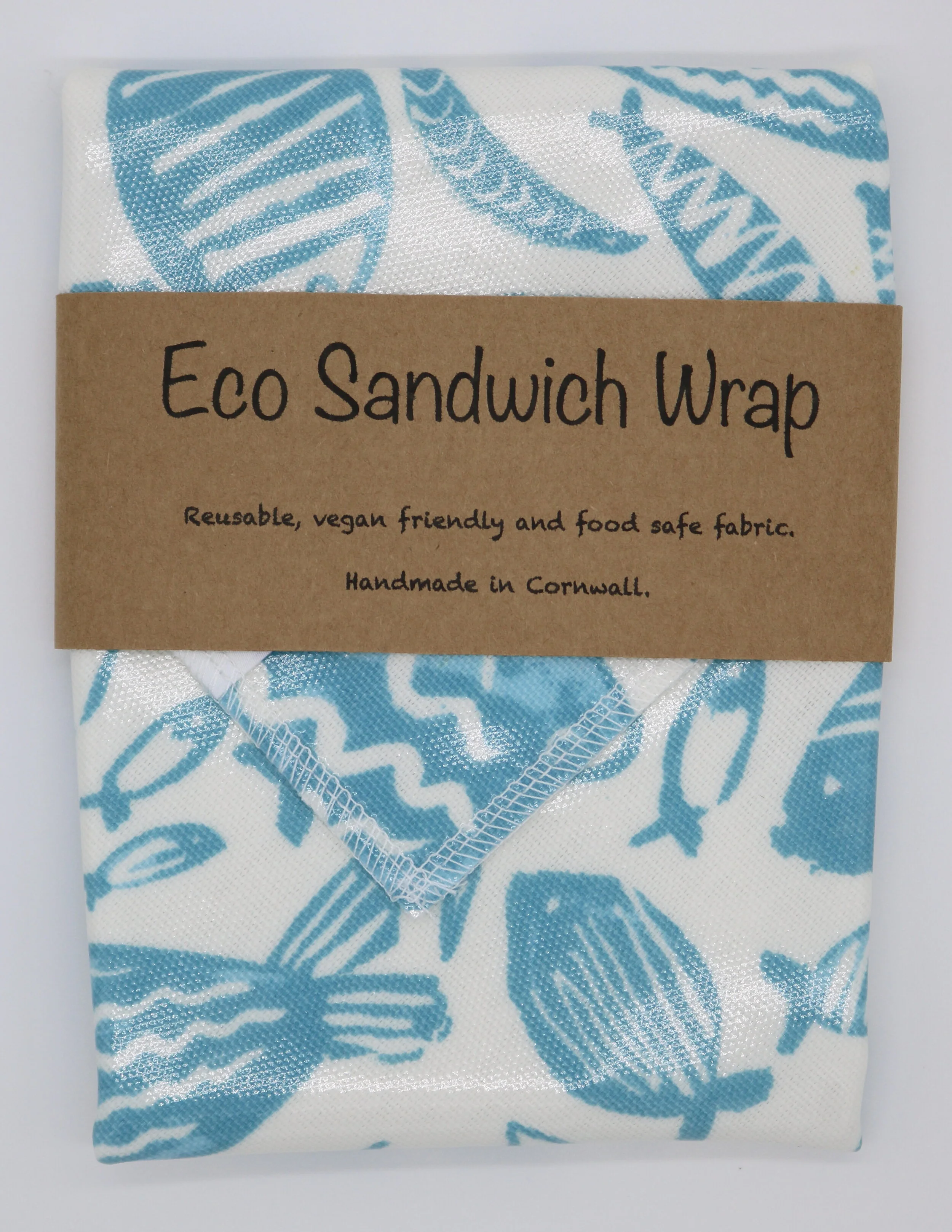 Turquoise Fish Design Eco Sandwich Wrap