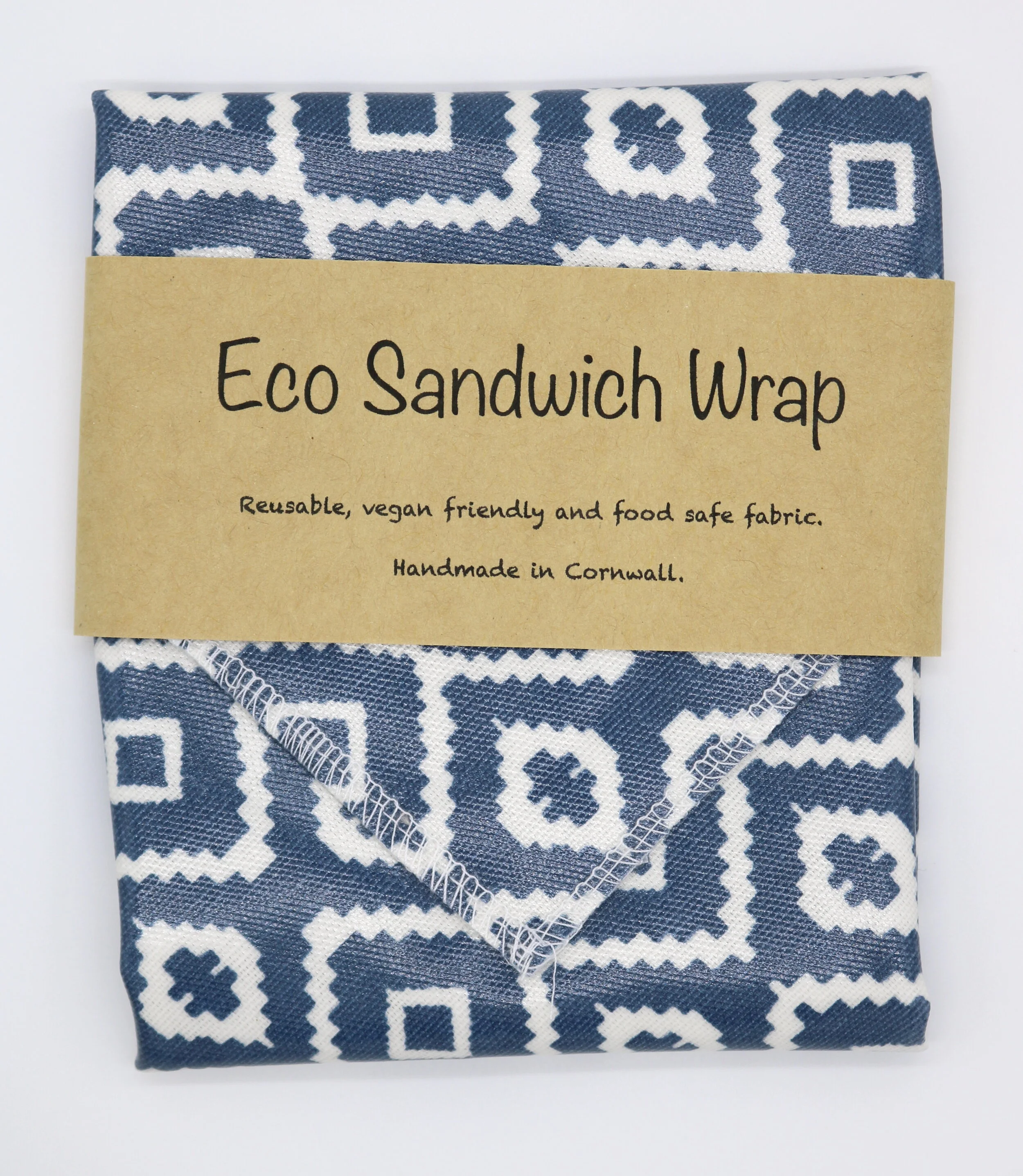 Navy Aztec Design Eco Sandwich Wrap