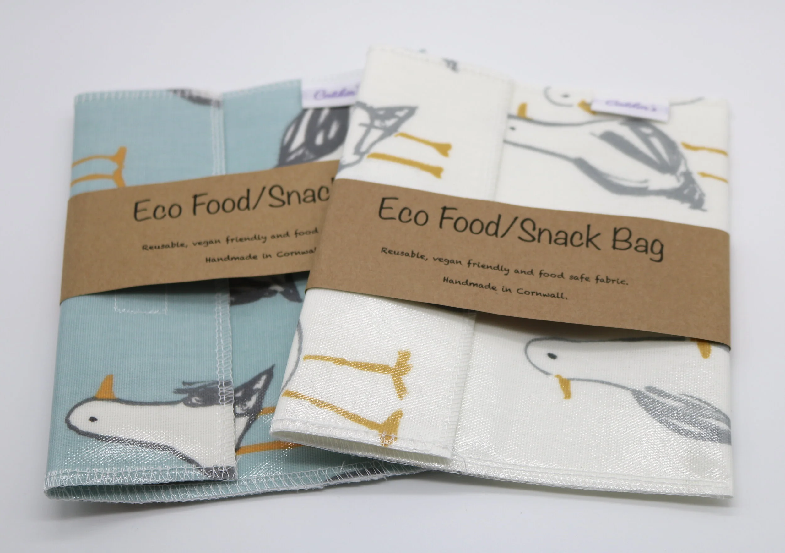 Eco Food Snack Bag in a Friendly Fun Seagull Design